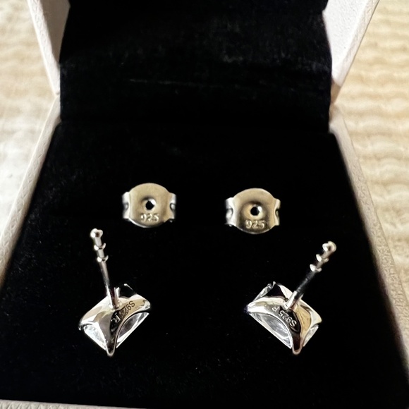 Raneecoco, Stunning Flame, Radiant Cut Stud Earrings - Picture 12 of 12